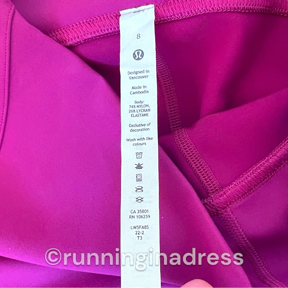 NWT Lululemon InStill HR Tight 25" In Color Magenta Purple Size 8 - Picture 11 of 14